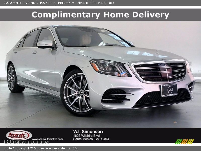 Iridium Silver Metallic / Porcelain/Black 2020 Mercedes-Benz S 450 Sedan