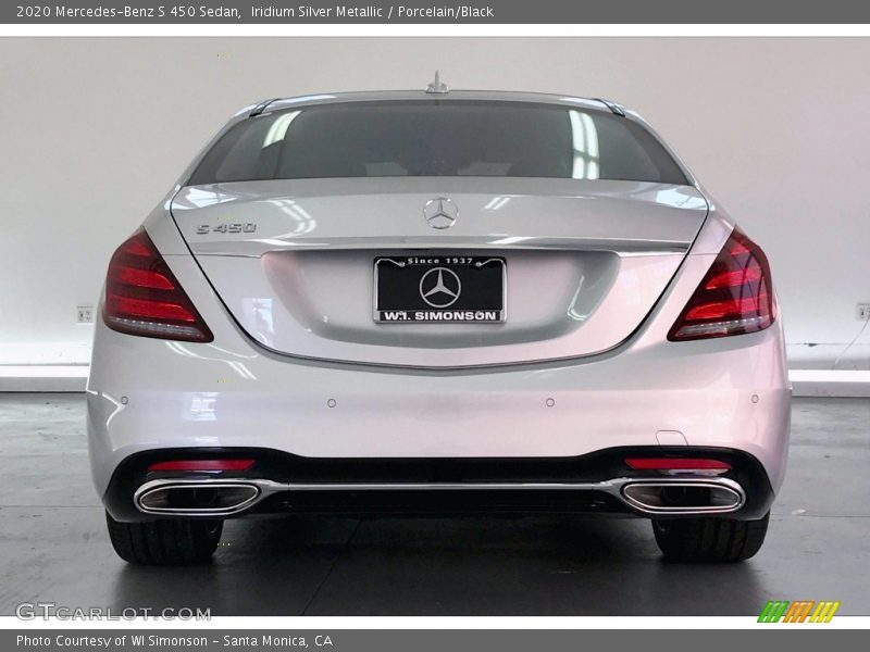 Iridium Silver Metallic / Porcelain/Black 2020 Mercedes-Benz S 450 Sedan