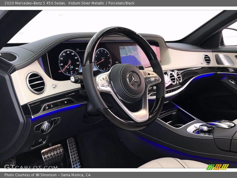 Iridium Silver Metallic / Porcelain/Black 2020 Mercedes-Benz S 450 Sedan
