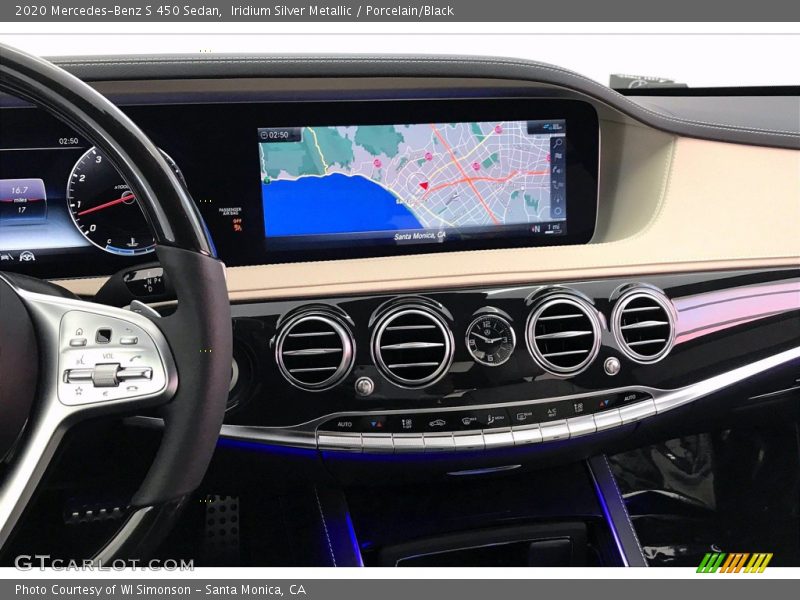 Iridium Silver Metallic / Porcelain/Black 2020 Mercedes-Benz S 450 Sedan