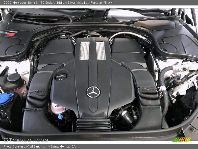 Iridium Silver Metallic / Porcelain/Black 2020 Mercedes-Benz S 450 Sedan
