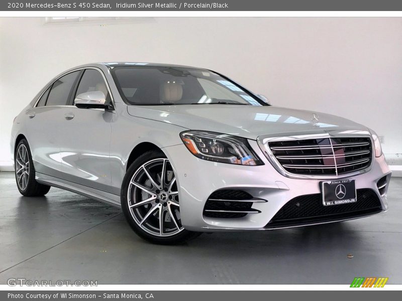 Iridium Silver Metallic / Porcelain/Black 2020 Mercedes-Benz S 450 Sedan