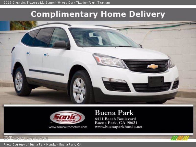 Summit White / Dark Titanium/Light Titanium 2016 Chevrolet Traverse LS