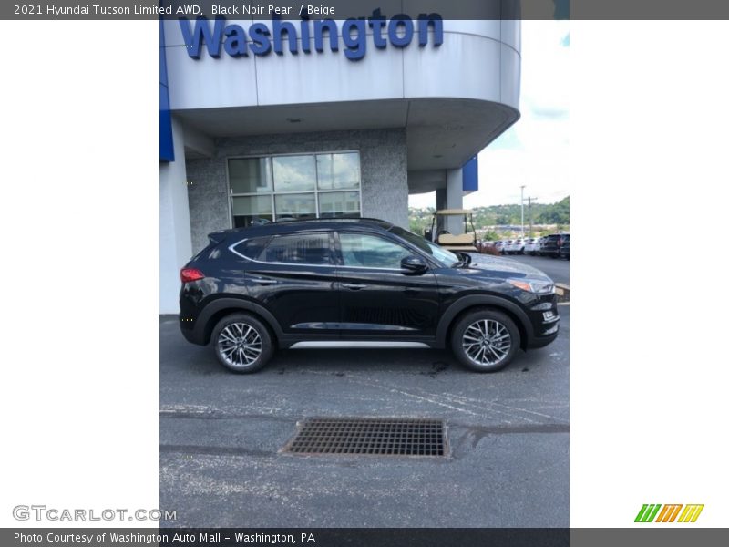 Black Noir Pearl / Beige 2021 Hyundai Tucson Limited AWD