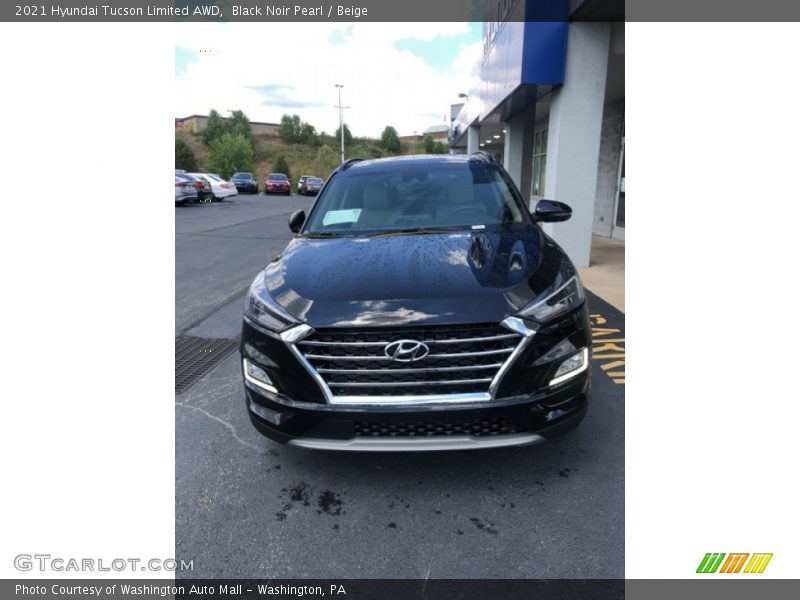 Black Noir Pearl / Beige 2021 Hyundai Tucson Limited AWD