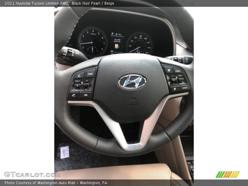Black Noir Pearl / Beige 2021 Hyundai Tucson Limited AWD