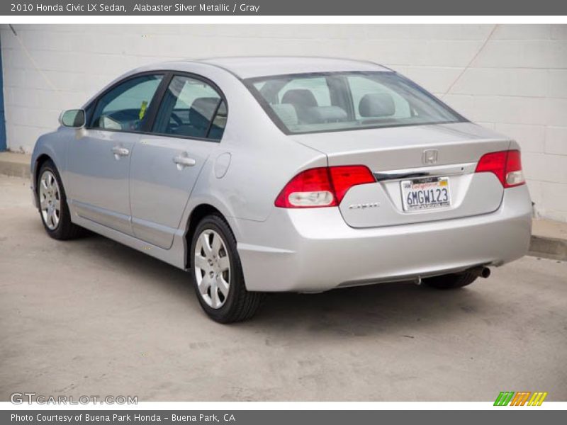 Alabaster Silver Metallic / Gray 2010 Honda Civic LX Sedan