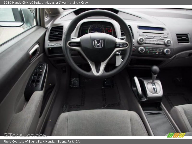 Alabaster Silver Metallic / Gray 2010 Honda Civic LX Sedan