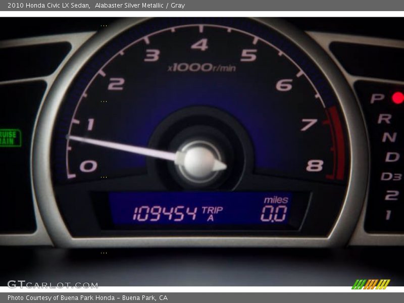 Alabaster Silver Metallic / Gray 2010 Honda Civic LX Sedan