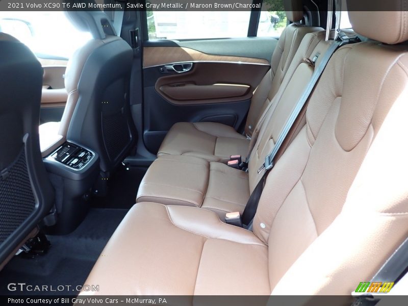 Savile Gray Metallic / Maroon Brown/Charcoal 2021 Volvo XC90 T6 AWD Momentum