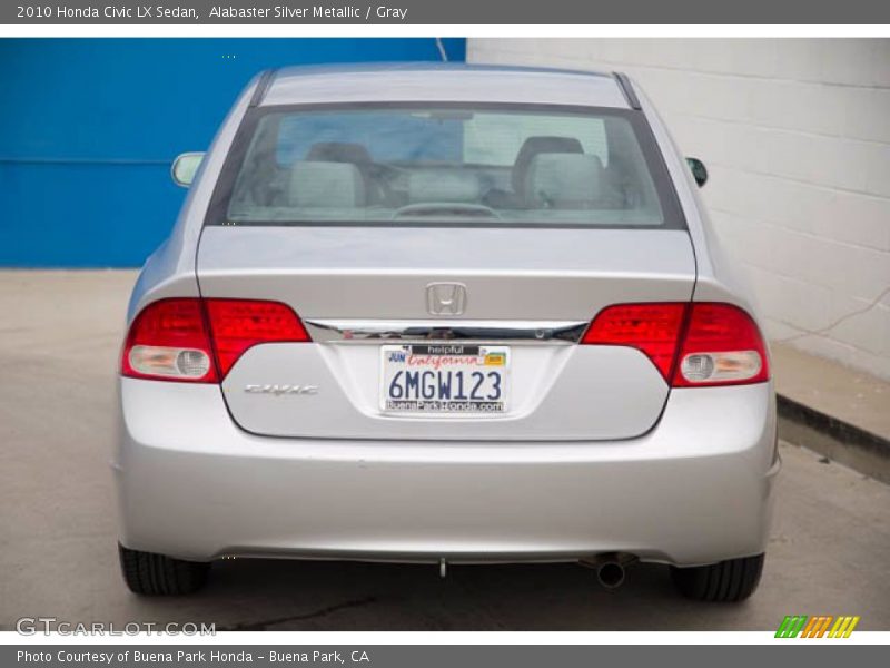 Alabaster Silver Metallic / Gray 2010 Honda Civic LX Sedan