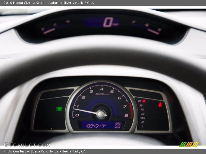 Alabaster Silver Metallic / Gray 2010 Honda Civic LX Sedan