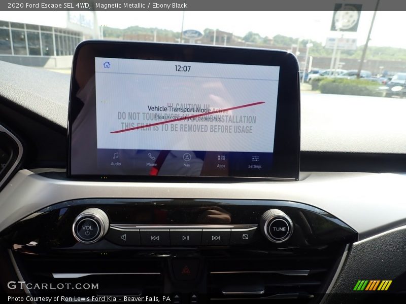 Magnetic Metallic / Ebony Black 2020 Ford Escape SEL 4WD