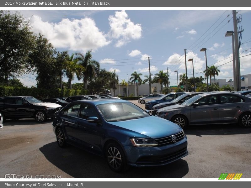Silk Blue Metallic / Titan Black 2017 Volkswagen Jetta SE