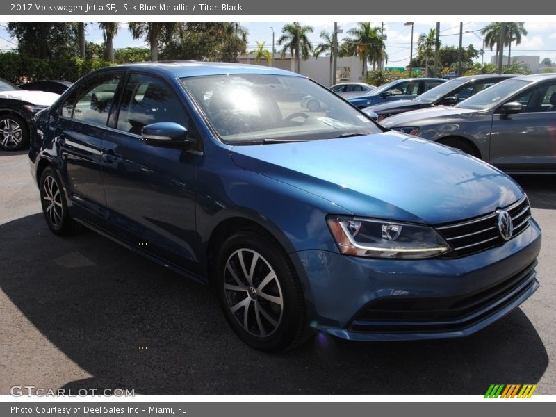 Silk Blue Metallic / Titan Black 2017 Volkswagen Jetta SE