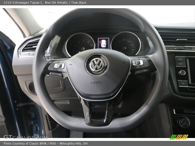 Blue Silk Metallic / Titan Black 2019 Volkswagen Tiguan S