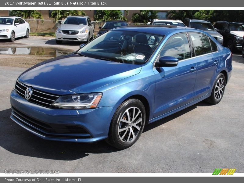 Silk Blue Metallic / Titan Black 2017 Volkswagen Jetta SE