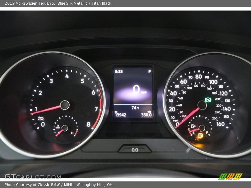 Blue Silk Metallic / Titan Black 2019 Volkswagen Tiguan S