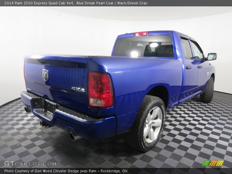 Blue Streak Pearl Coat / Black/Diesel Gray 2014 Ram 1500 Express Quad Cab 4x4