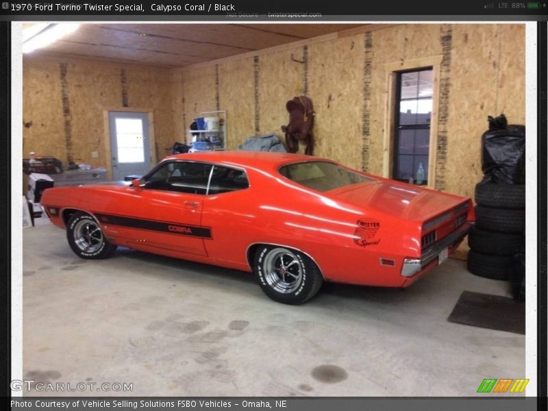 Calypso Coral / Black 1970 Ford Torino Twister Special