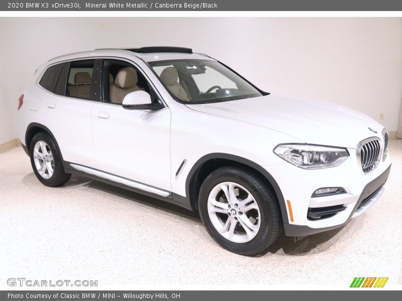 Mineral White Metallic / Canberra Beige/Black 2020 BMW X3 xDrive30i