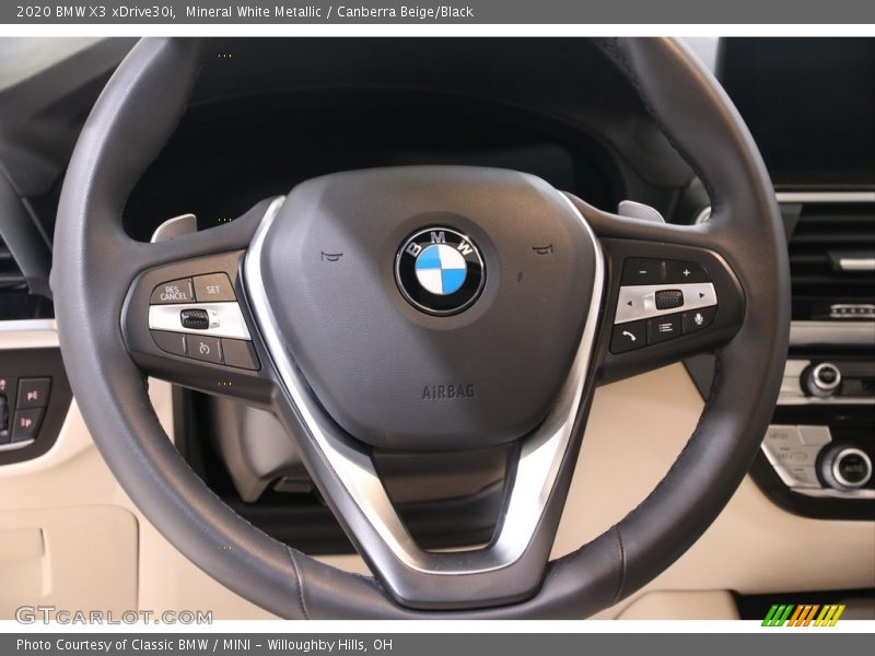 Mineral White Metallic / Canberra Beige/Black 2020 BMW X3 xDrive30i