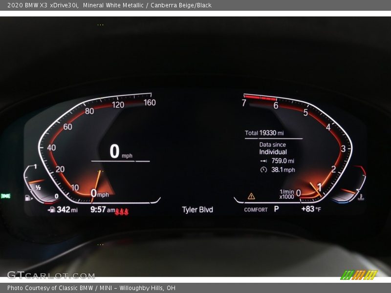 Mineral White Metallic / Canberra Beige/Black 2020 BMW X3 xDrive30i
