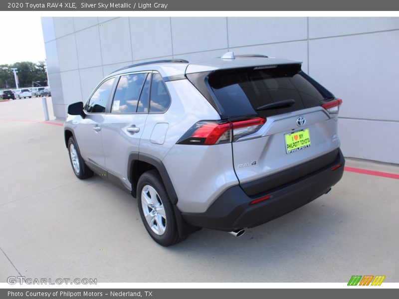 Silver Sky Metallic / Light Gray 2020 Toyota RAV4 XLE