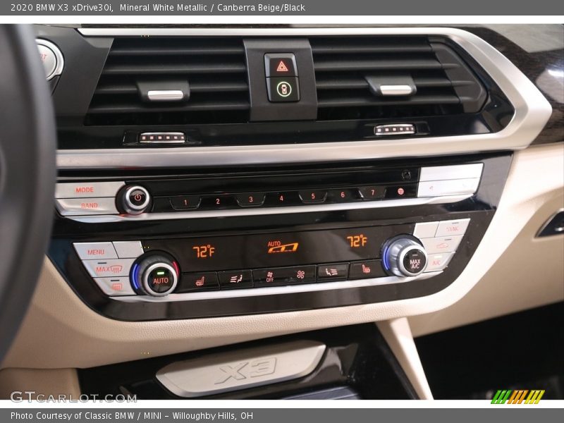 Mineral White Metallic / Canberra Beige/Black 2020 BMW X3 xDrive30i