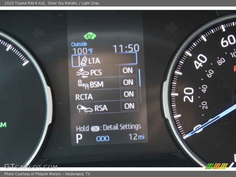 Silver Sky Metallic / Light Gray 2020 Toyota RAV4 XLE