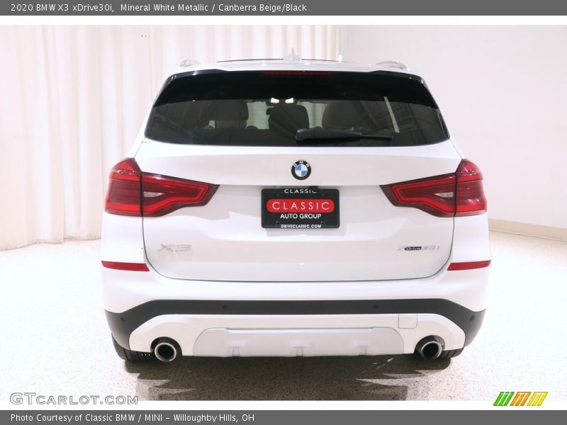 Mineral White Metallic / Canberra Beige/Black 2020 BMW X3 xDrive30i