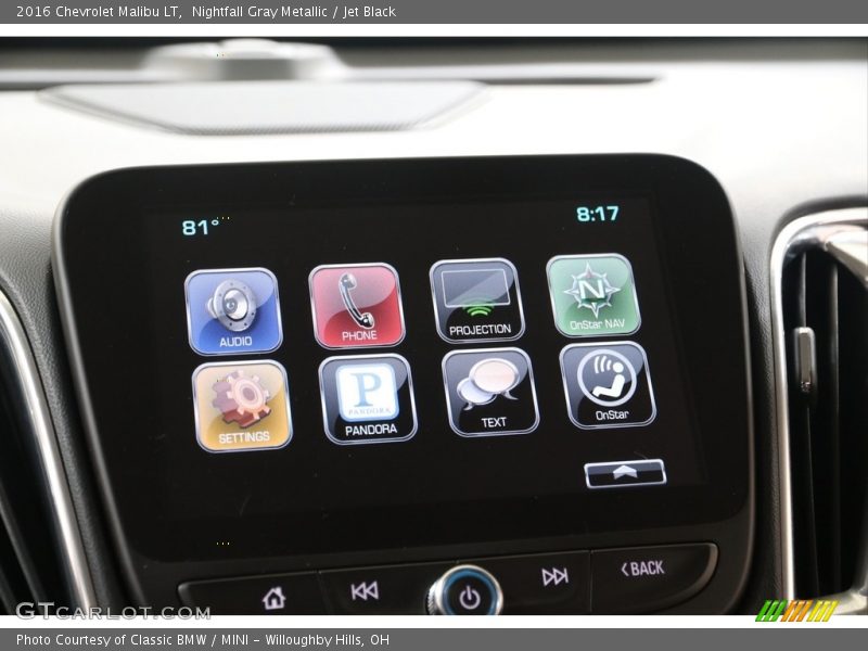 Nightfall Gray Metallic / Jet Black 2016 Chevrolet Malibu LT