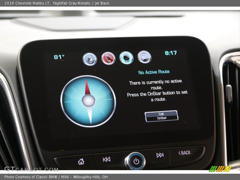 Nightfall Gray Metallic / Jet Black 2016 Chevrolet Malibu LT