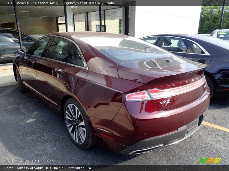 Burgundy Velvet Metallic / Ebony 2018 Lincoln MKZ Reserve AWD