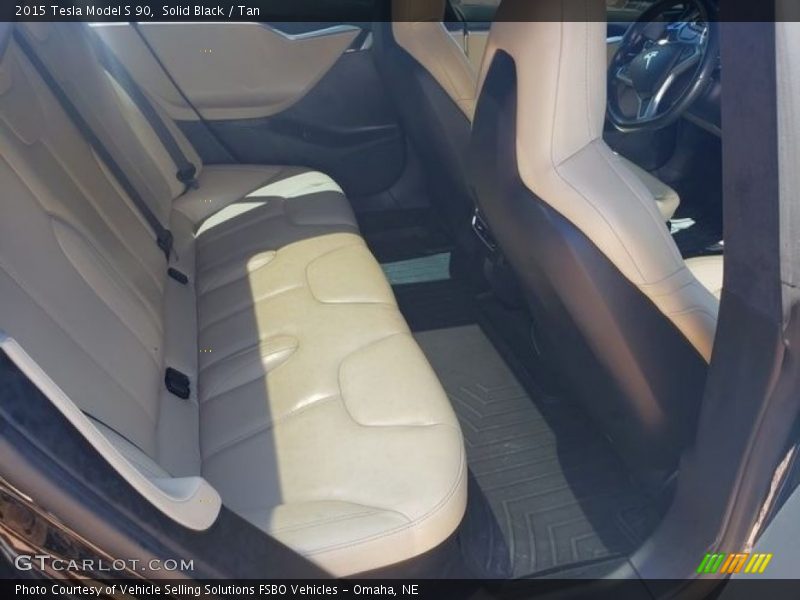 Solid Black / Tan 2015 Tesla Model S 90