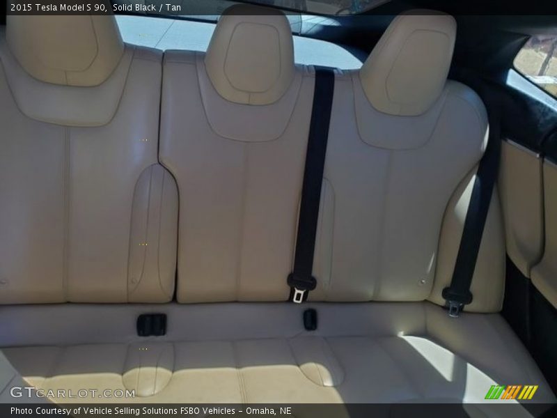 Solid Black / Tan 2015 Tesla Model S 90