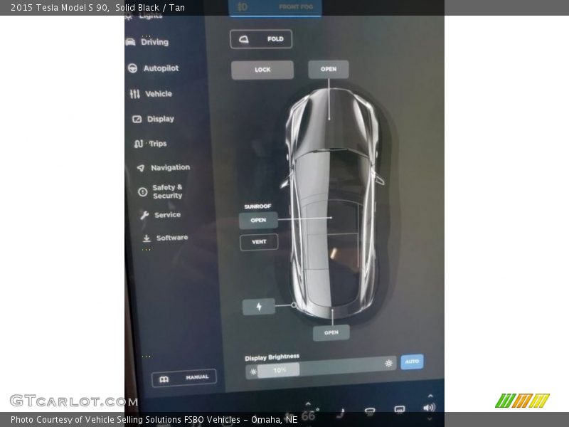 Solid Black / Tan 2015 Tesla Model S 90