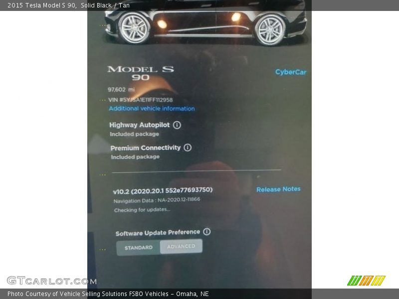 Solid Black / Tan 2015 Tesla Model S 90