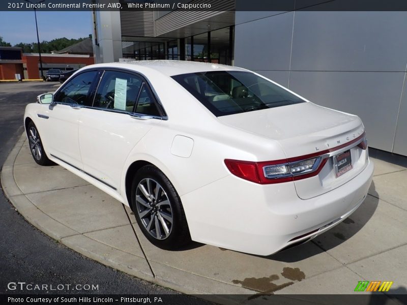 White Platinum / Cappuccino 2017 Lincoln Continental Premier AWD