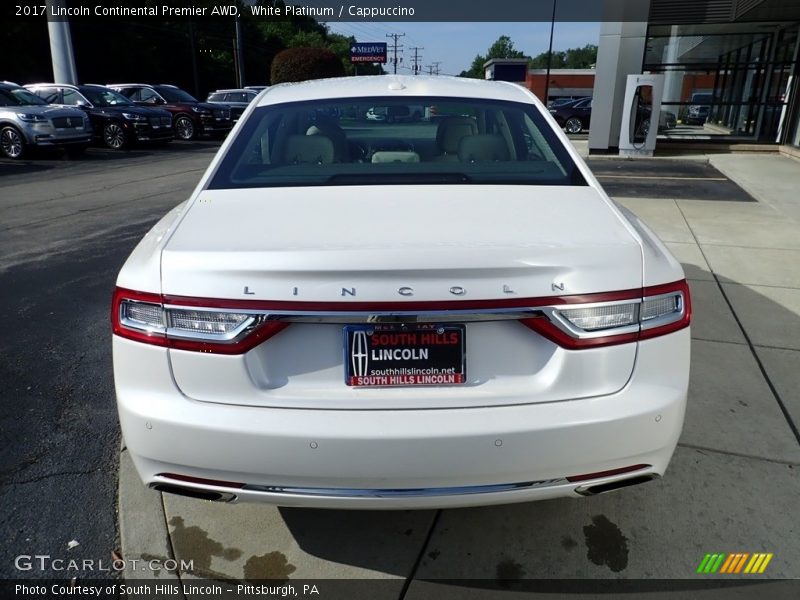 White Platinum / Cappuccino 2017 Lincoln Continental Premier AWD