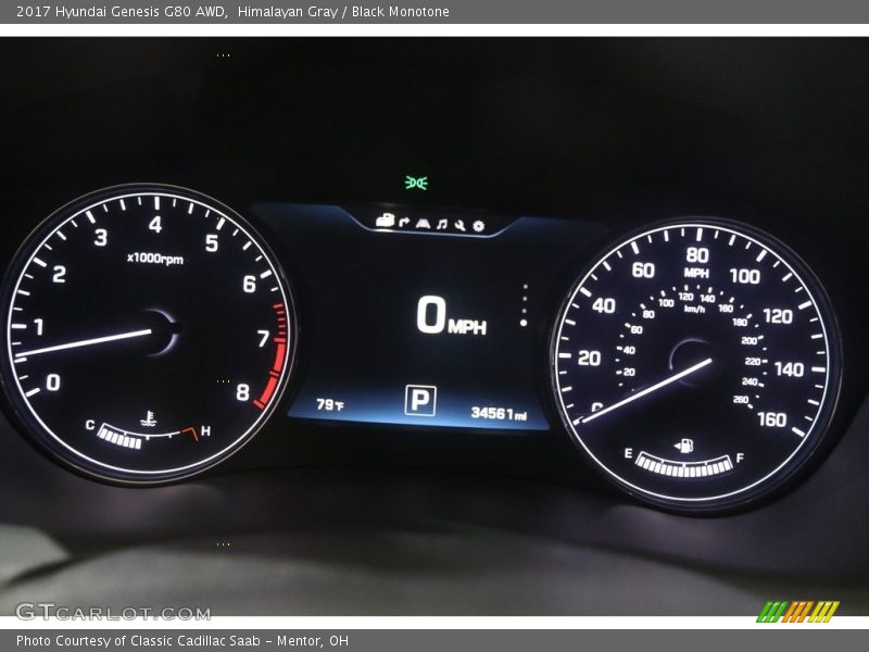 Himalayan Gray / Black Monotone 2017 Hyundai Genesis G80 AWD