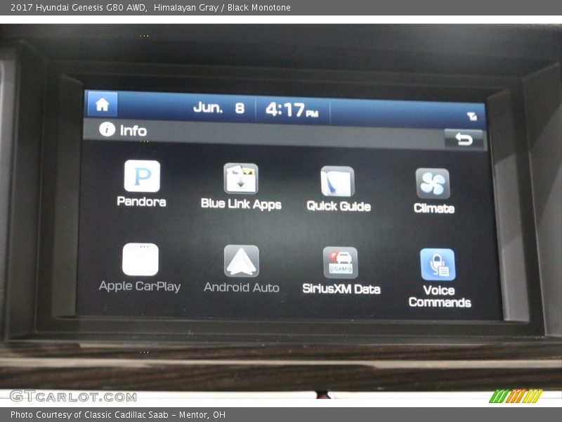 Himalayan Gray / Black Monotone 2017 Hyundai Genesis G80 AWD