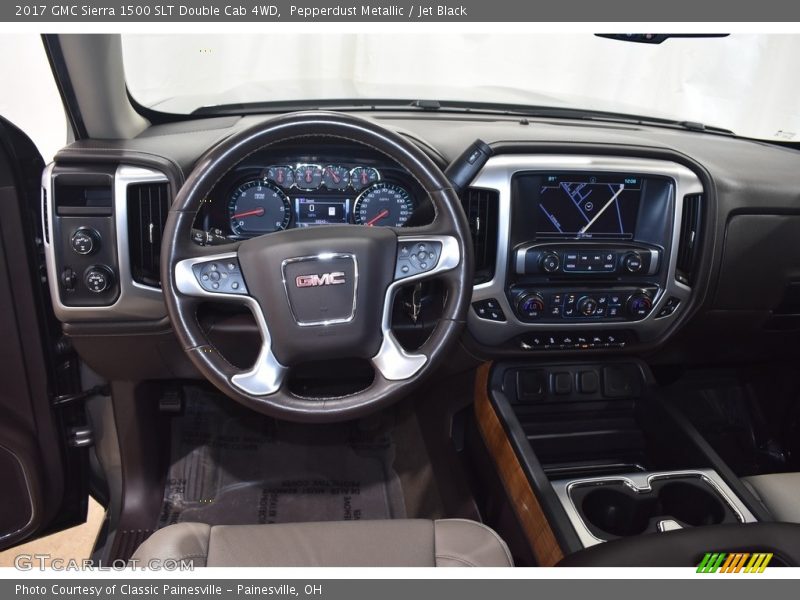 Pepperdust Metallic / Jet Black 2017 GMC Sierra 1500 SLT Double Cab 4WD