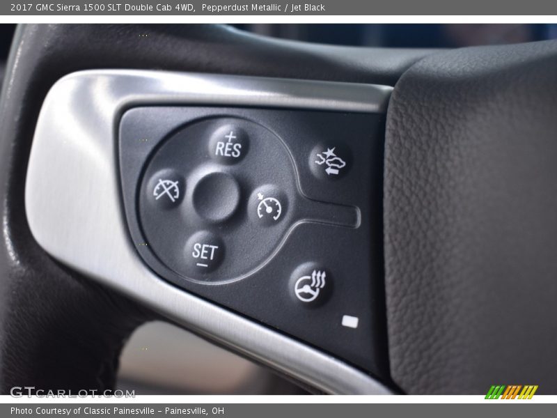 Pepperdust Metallic / Jet Black 2017 GMC Sierra 1500 SLT Double Cab 4WD