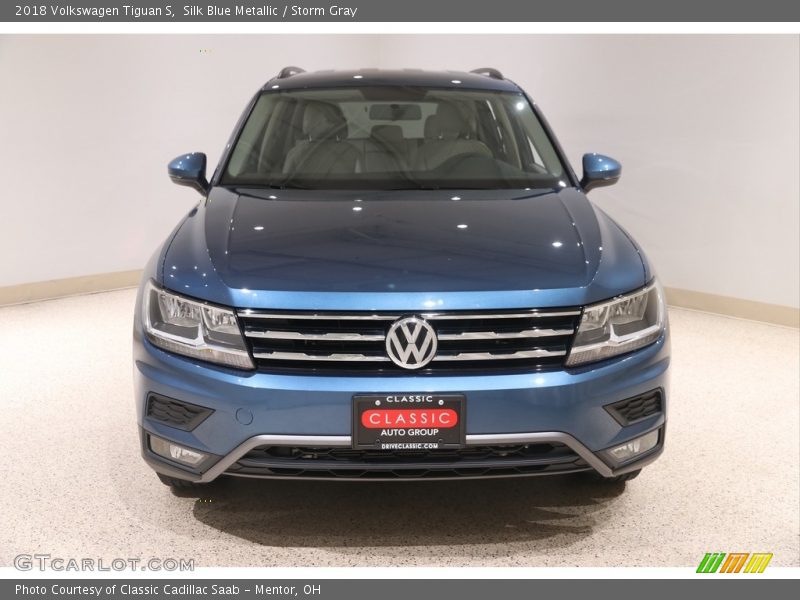 Silk Blue Metallic / Storm Gray 2018 Volkswagen Tiguan S
