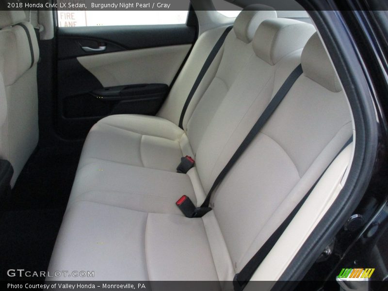 Burgundy Night Pearl / Gray 2018 Honda Civic LX Sedan