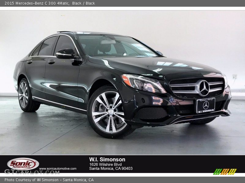 Black / Black 2015 Mercedes-Benz C 300 4Matic