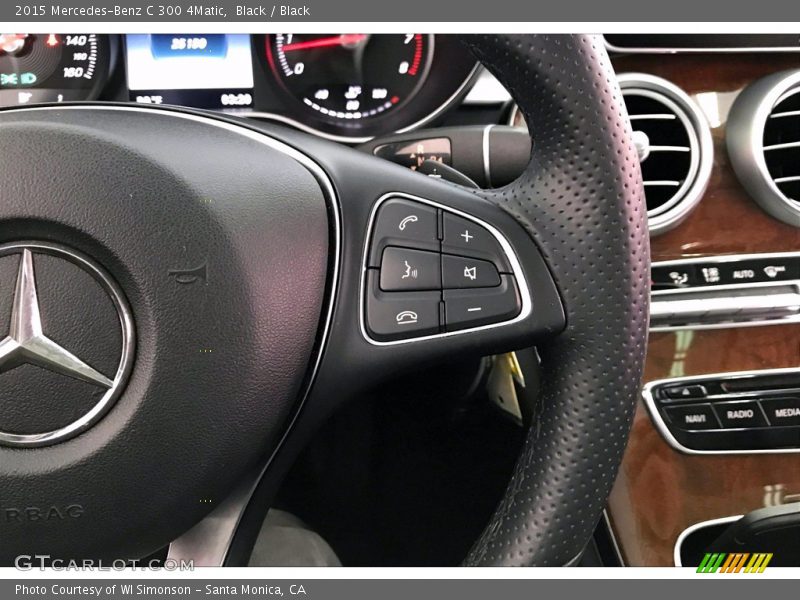 Black / Black 2015 Mercedes-Benz C 300 4Matic