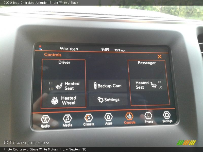 Bright White / Black 2020 Jeep Cherokee Altitude