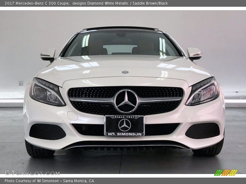 designo Diamond White Metallic / Saddle Brown/Black 2017 Mercedes-Benz C 300 Coupe